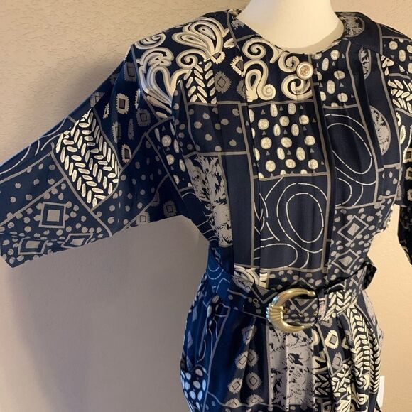 Vintage Tribal Print Geometric Dress Belt M - Picture 3 of 16